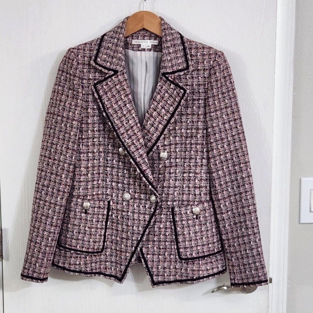Veronica Beard Theron Tweed Double Breasted Blazer - Picture 6 of 15